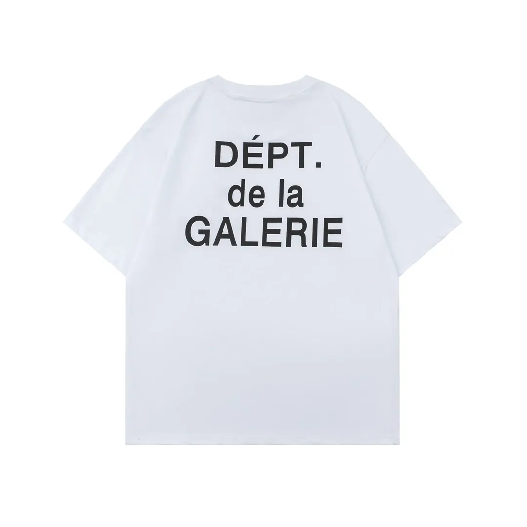 Model D108 Gallery dept European and American washed trendy brand printed high street T-shirts are the same for men and women, simple and generous offset printed letters, after washing and shaping, they will not change shape and will not pill, comfortable and breathable, apricot S to XL, p106
